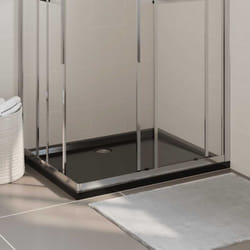 Piatto Doccia in abs antigraffio design elegante nero varie misure disponibili dimensioni: 80 x 100 cm