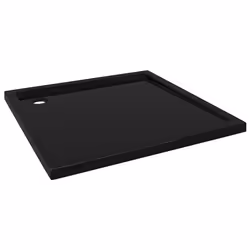 vidaXL Piatto Doccia Quadrato in ABS Nero 90x90 cm - Vista aggiuntiva 2