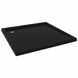vidaXL Piatto Doccia Quadrato in ABS Nero 80x80 cm - Vista aggiuntiva 2