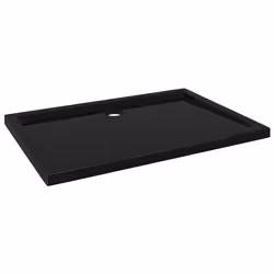 vidaXL Piatto Doccia in ABS Rettangolare Nero 80x110 cm - Vista aggiuntiva 2