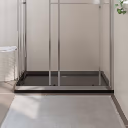 vidaXL Piatto Doccia in ABS Rettangolare Nero 80x110 cm - Vista aggiuntiva 3