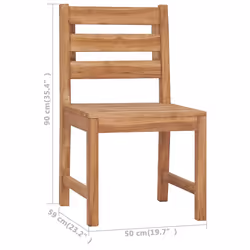 VidaXL 315614 sedia da esterno Terrazzo Teak - Vista aggiuntiva 7