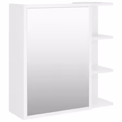 vidaXL Armadietto a Specchio Bianco 62,5x20,5x64 cm Legno Multistrato - Vista aggiuntiva 2