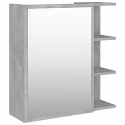 vidaXL Mobile Bagno Specchio Grigio Cemento 62,5x20,5x64cm Multistrato - Vista aggiuntiva 2