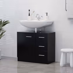Questo mobile sottolavabo, dotato di ampio spazio di stoccaggio, è un'ottima aggiunta al vostro bagno, dandogli un aspetto or ...