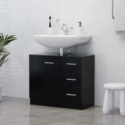 Vidaxl - Mobile Sottolavabo classico ed elegante con 3 cassetti e 1 anta vari colori colore : Nero
