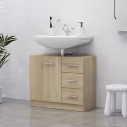 Questo mobile sottolavabo, dotato di ampio spazio di stoccaggio, è un'ottima aggiunta al vostro bagno, dandogli un aspetto or ...