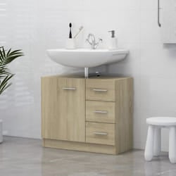 Vidaxl - Mobile Sottolavabo classico ed elegante con 3 cassetti e 1 anta vari colori colore : Marrone