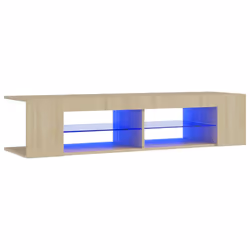 vidaXL Mobile Porta TV con Luci LED Rovere Sonoma 135x39x30 cm - Vista aggiuntiva 2