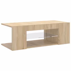 vidaXL Mobile Porta TV con Luci LED Rovere Sonoma 90x39x30 cm - Vista aggiuntiva 2