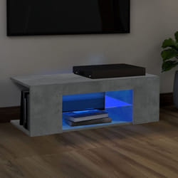 Vidaxl - Mobile Porta tv con Luci led, Armadietti per tv Grigio Cemento 90x39x30 cm