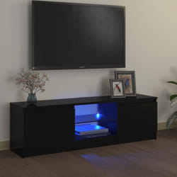 Vidaxl - Mobile Porta tv con Luci led, Armadietti per tv Nero 120x30x35,5 cm