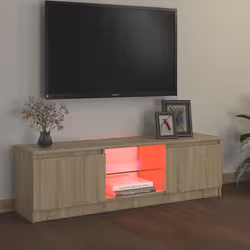 vidaXL Mobile Porta TV con Luci LED Rovere Sonoma 120x30x36 cm - Vista aggiuntiva 3