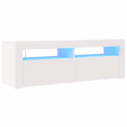 vidaXL Mobile Porta TV con Luci LED Bianco 120x35x40 cm - Vista aggiuntiva 2