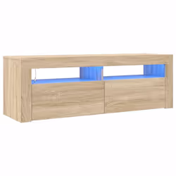 vidaXL Mobile Porta TV con Luci LED Rovere Sonoma 120x35x40 cm - Vista aggiuntiva 2