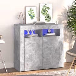 Questa credenza con luci LED, dal design minimalista, è un complemento pratico e altamente decorativo per la vostra casa! Mat ...