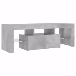 vidaXL Mobile Porta TV con Luci LED Grigio Cemento 120x35x40 cm - Vista aggiuntiva 3