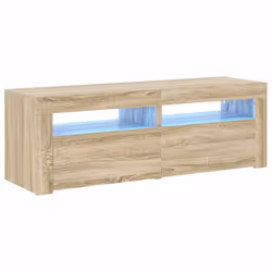 vidaXL Mobile Porta TV con Luci LED Rovere Sonoma 120x35x40 cm - Vista aggiuntiva 2