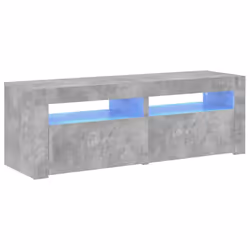 vidaXL Mobile Porta TV con Luci LED Grigio Cemento 120x35x40 cm - Vista aggiuntiva 2