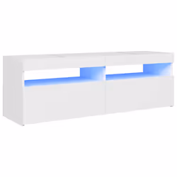 vidaXL Mobile Porta TV con Luci LED Bianco 120x35x40 cm - Vista aggiuntiva 2