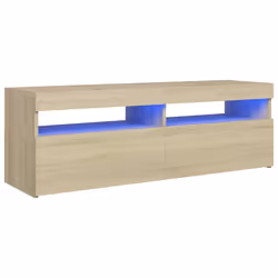 vidaXL Mobile Porta TV con Luci LED Rovere Sonoma 120x35x40 cm - Vista aggiuntiva 2