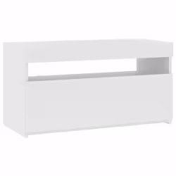 vidaXL Mobile Porta TV con Luci LED Bianco 75x35x40 cm - Vista aggiuntiva 2