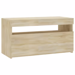 vidaXL Mobile Porta TV con Luci LED Rovere Sonoma 60x35x40 cm - Vista aggiuntiva 2