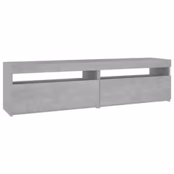 vidaXL Mobili Porta TV con Luci LED 2 pz Grigio Cemento 75x35x40 cm - Vista aggiuntiva 2