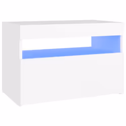 vidaXL Mobile Porta TV con Luci LED Bianco 60x35x40 cm - Vista aggiuntiva 2