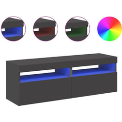 Vidaxl - Mobili Porta tv con Luci led 2 pz Grigi 60x35x40 cm