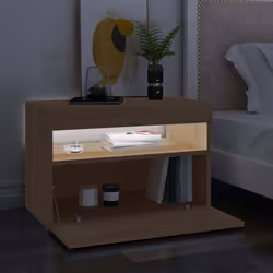 vidaXL Mobile Porta TV con Luci LED Rovere Sonoma 60x35x40 cm - Vista aggiuntiva 3