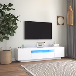 Caratterizzato da un design di tendenza e pratico, questo mobile porta TV con LED diventerà il punto focale di qualsiasi stan ...