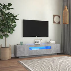 Vidaxl - Mobile Porta tv con Luci led, Mobili tv Grigio Cemento 160x35x40 cm