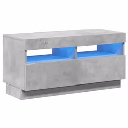 vidaXL Mobile Porta TV con Luci LED Grigio Cemento 80x35x40 cm - Vista aggiuntiva 2