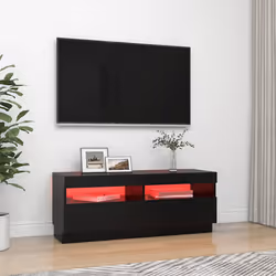 vidaXL Mobile Porta TV con Luci LED Nero 100x35x40 cm - Vista aggiuntiva 3