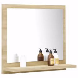 vidaXL Specchio da Bagno Rovere Sonoma 40x10,5x37 cm Legno Multistrato - Vista aggiuntiva 3