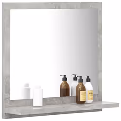 vidaXL Specchio da Bagno Grigio Cemento 40x10,5x37cm Legno Multistrato - Vista aggiuntiva 3
