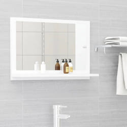 Vidaxl - Specchio da Bagno Bianco 60x10,5x37 cm in Truciolato