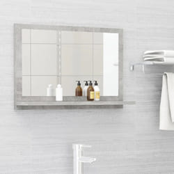 Vidaxl - Specchio da Bagno Grigio Cemento 60x10,5x37 cm in Truciolato