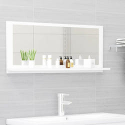Vidaxl - Specchio da Bagno Bianco 90x10,5x37 cm in Truciolato