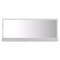 Specchio da Bagno Grigio Cemento 90x10,5x37cm Legno Multistratocod mxl 105645 - Vista aggiuntiva 2
