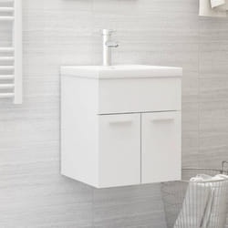 Mobile Sottolavabo, Armadietto da Bagno Sotto Lavello Bianco 41x38, 5x46 cm in Multistrato Vidaxl