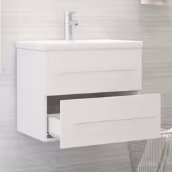 vidaXL Mobile Lavabo Bianco 60x38,5x48 cm in Legno Multistrato - Vista aggiuntiva 3