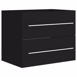 Mobile Lavabo Nero 60x38,5x48 cm in Legno Multistratocod mxl 133482 - Vista aggiuntiva 2