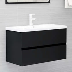 Vidaxl - Mobile Sottolavabo Nero 80x38,5x45 cm in Truciolato