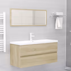 vidaXL Mobile Lavabo Rovere Sonoma 100x38,5x45 cm Legno Multistrato - Vista aggiuntiva 3