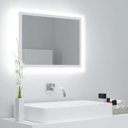 Specchio da Bagno con led Bianco 60x8,5x37 cm in Acrilico