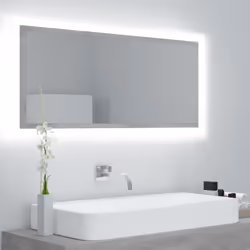 Aggiungete un tocco di bellezza al vostro bagno con questo specchio con LED, che aggiunge uno stile contemporaneo a qualsiasi ...