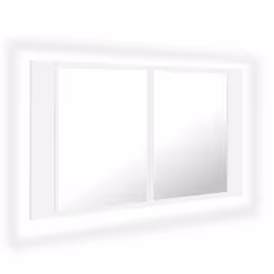 Armadietto a Specchio con Luci LED Bianco 80x12x45 in Acrilicocod mxl 79883 - Vista aggiuntiva 2