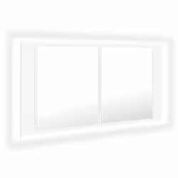 Armadietto a Specchio con Luci LED Bianco 90x12x45 in Acrilicocod mxl 70733 - Vista aggiuntiva 2